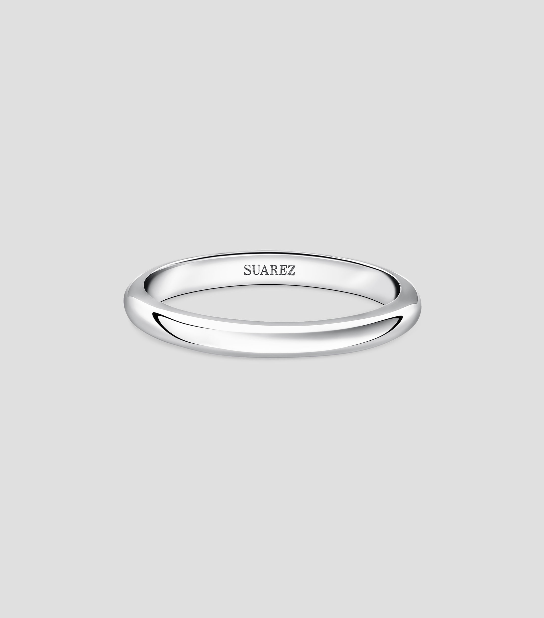 Anillo Solitario en oro blanco 18 Kts Unisex