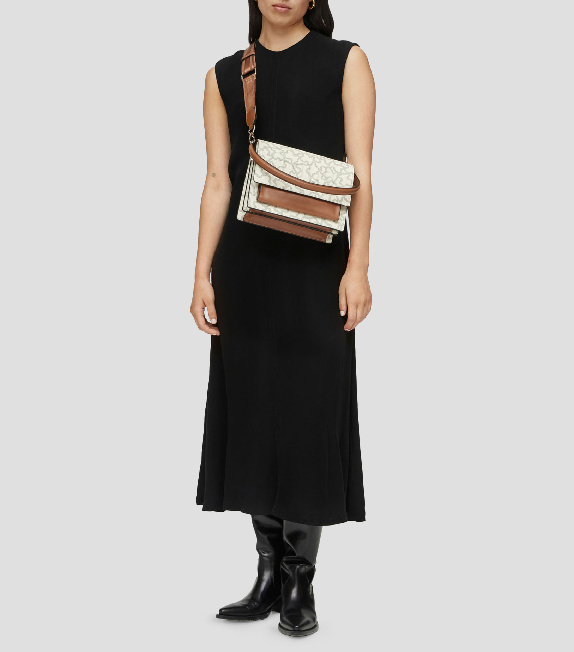 Bolso crossbody beige Kaos Icon monogram Mujer