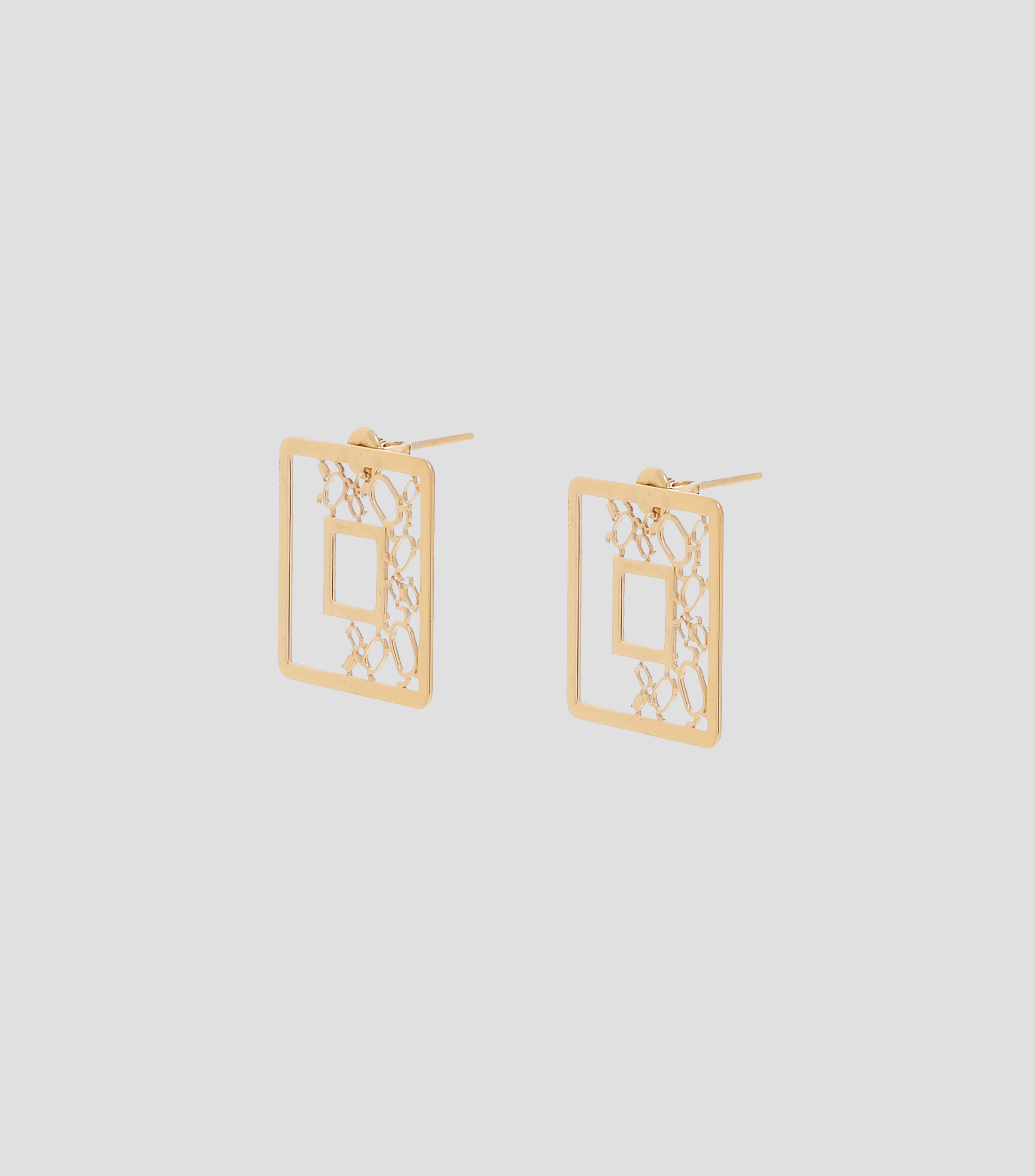 Aretes Amor Creciente Cuadro Mediano en plata .925 Mujer