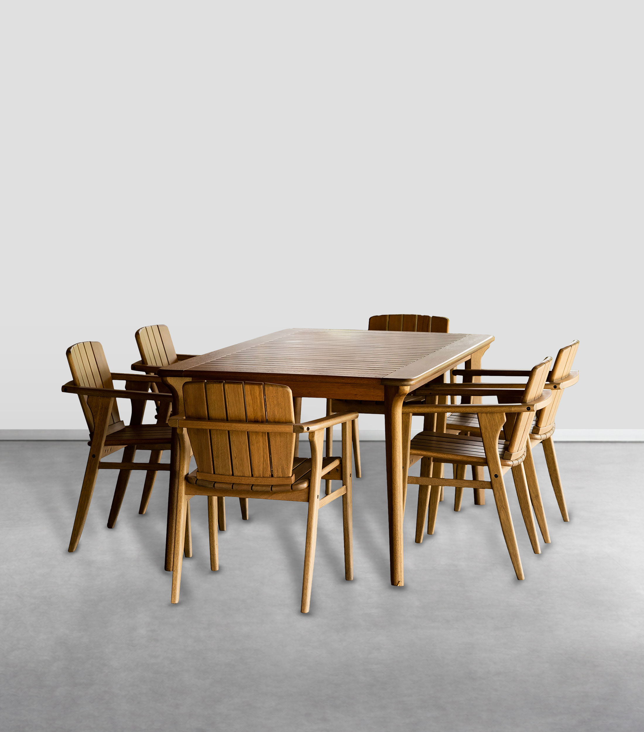 Comedor con 6 sillas en madera Napoli