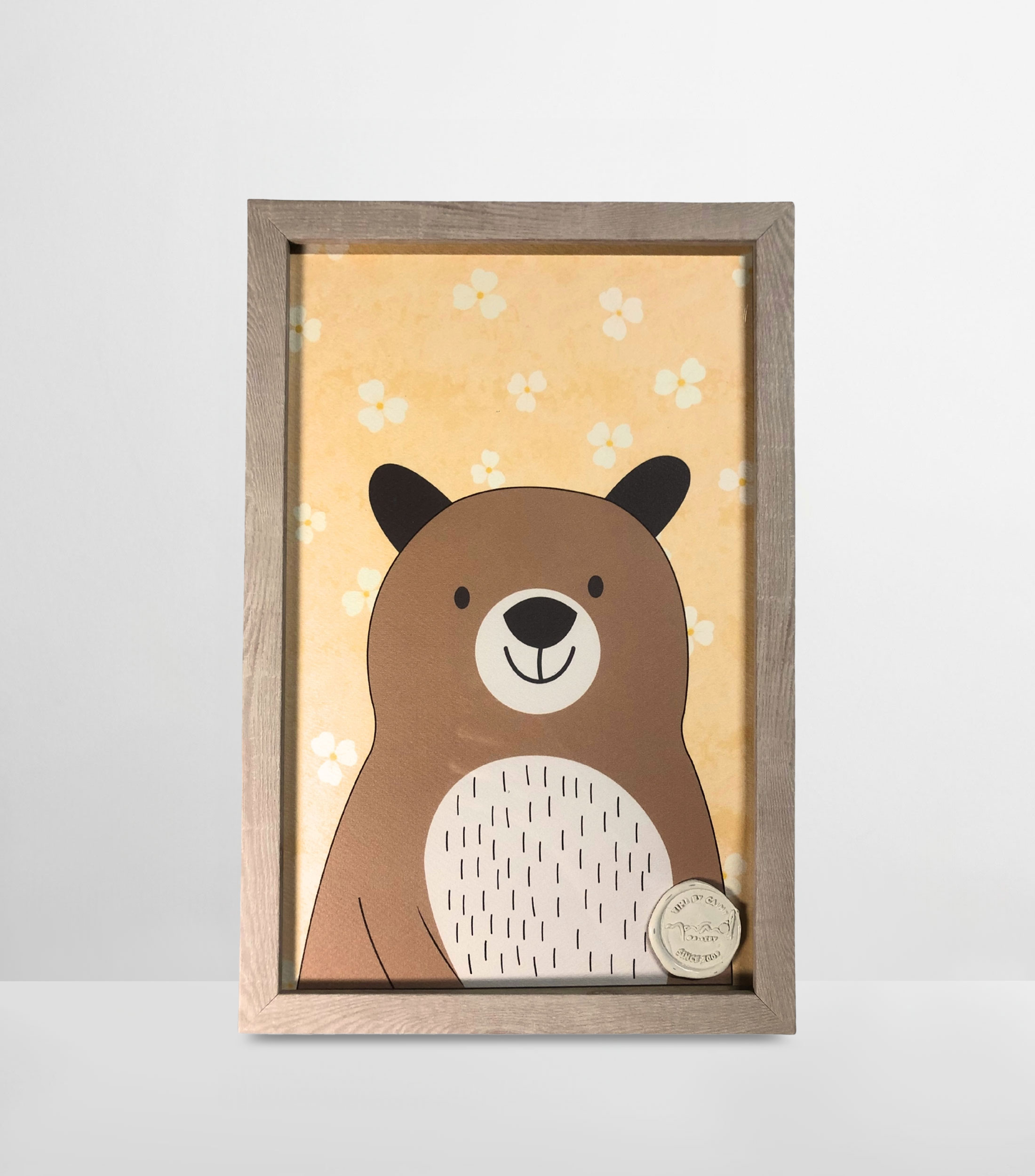 Cuadro Decorativo Oso en papel fabriano