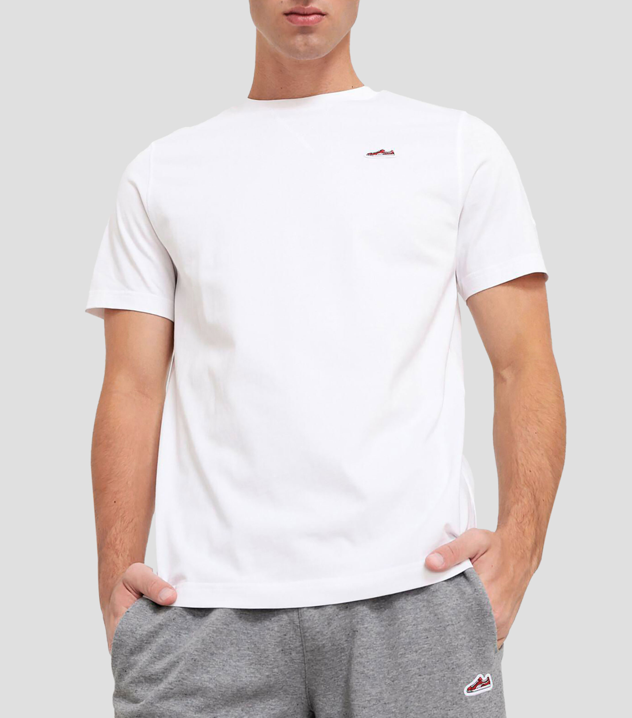 Playera con bordado de manga corta Hombre