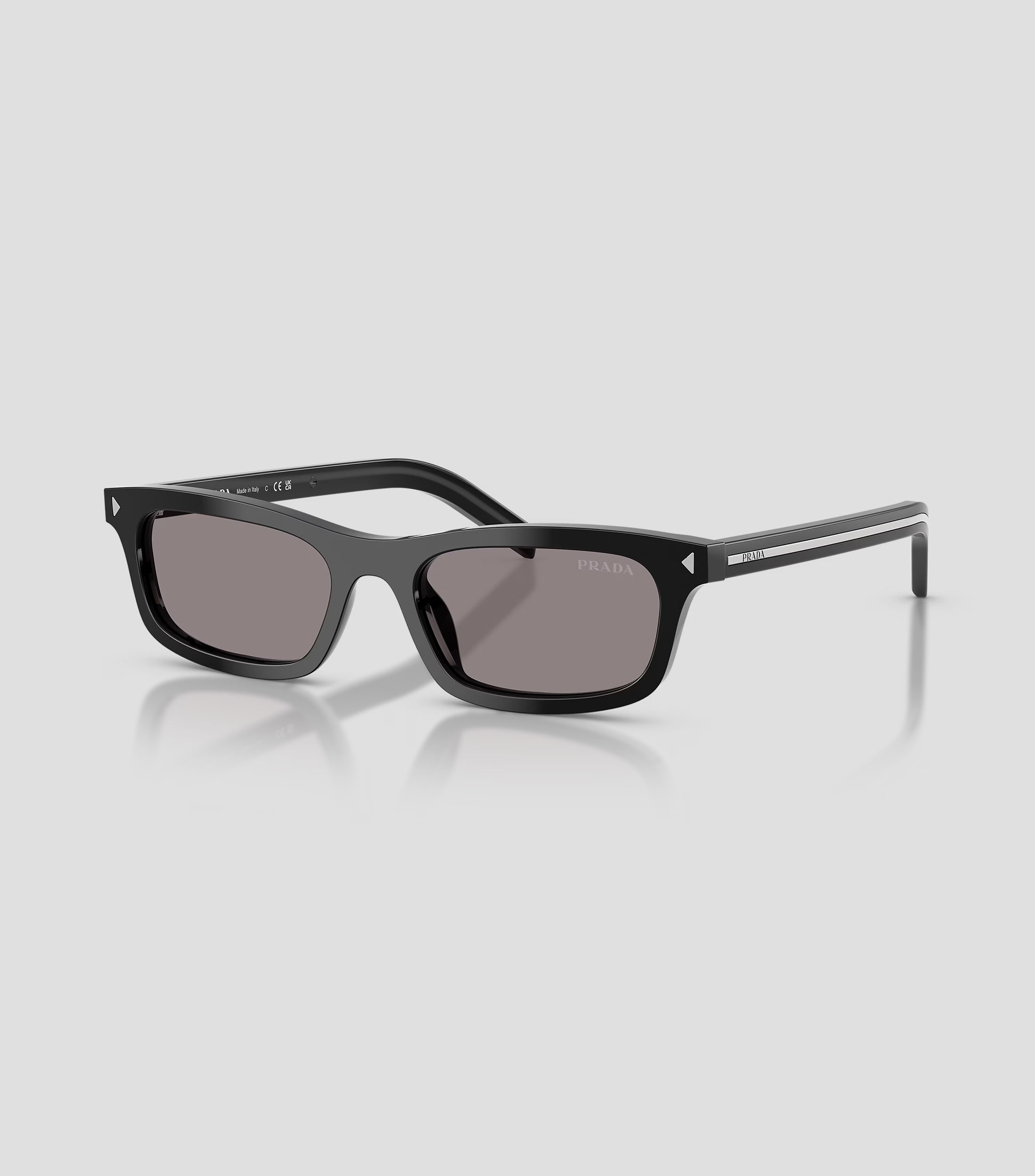Lentes de sol rectangulares negros Mujer