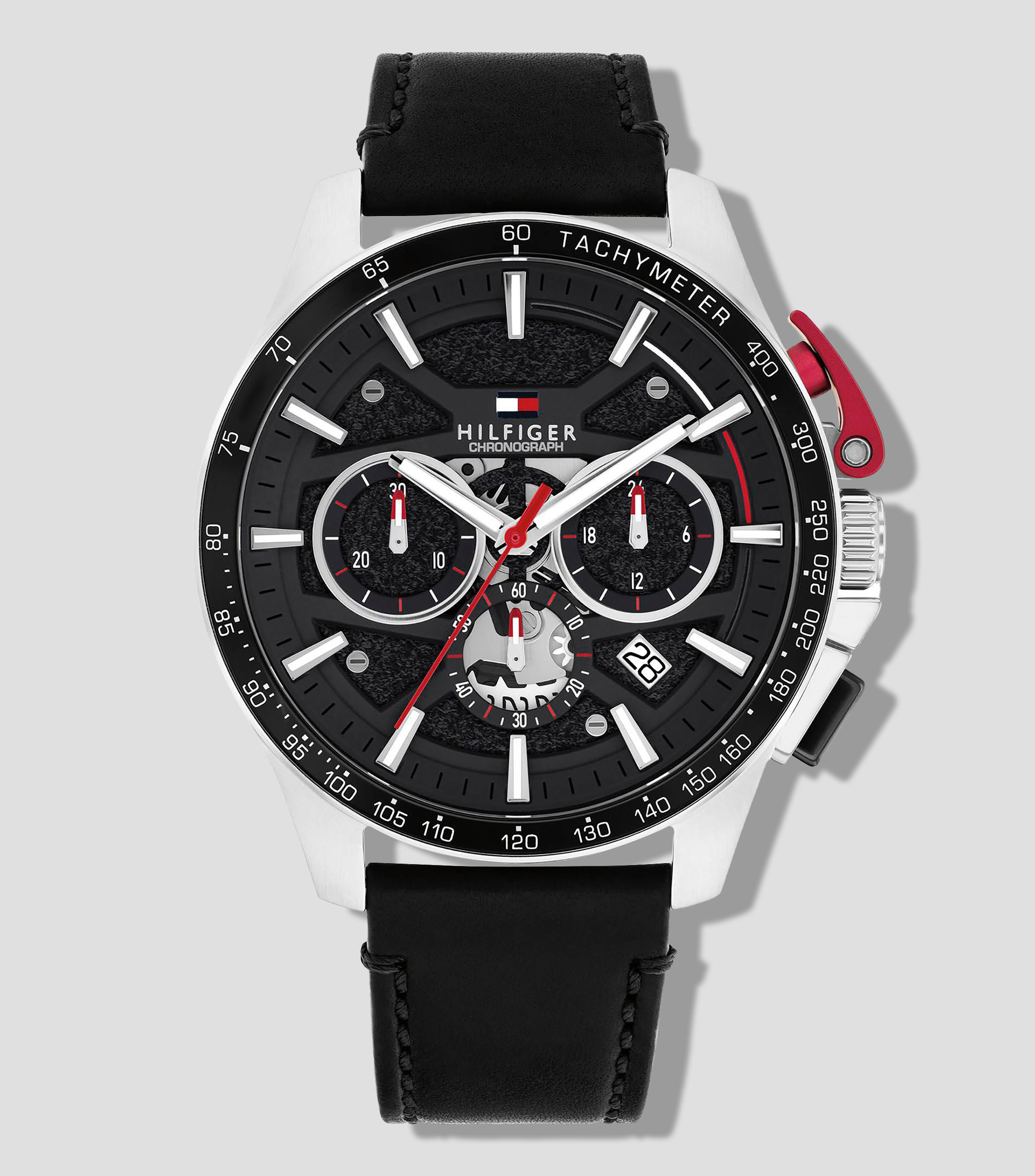 Reloj para Hombre Bank Casual Negro, Plateado
