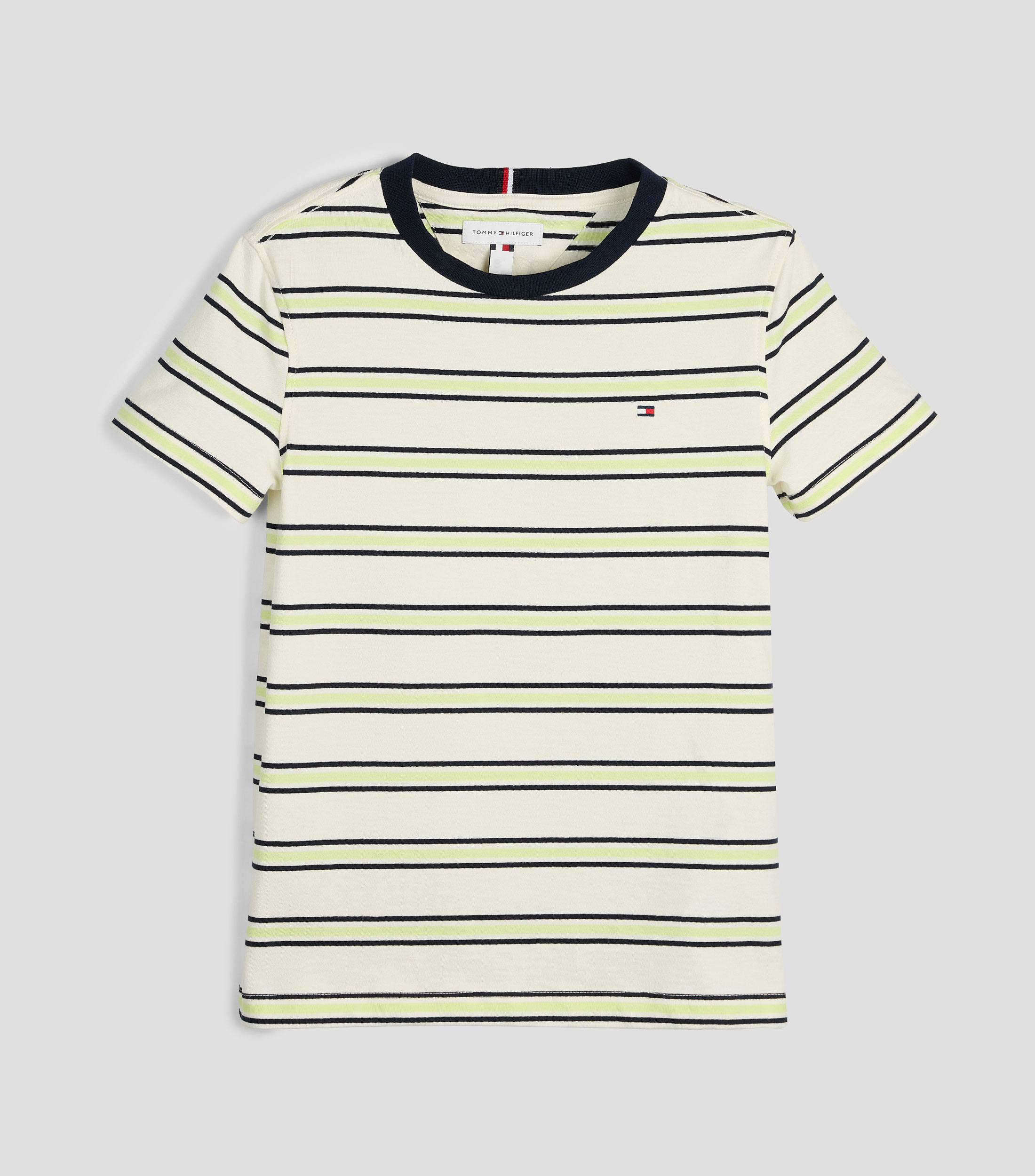 Playera cuello redondo manga corta con rayas Niño