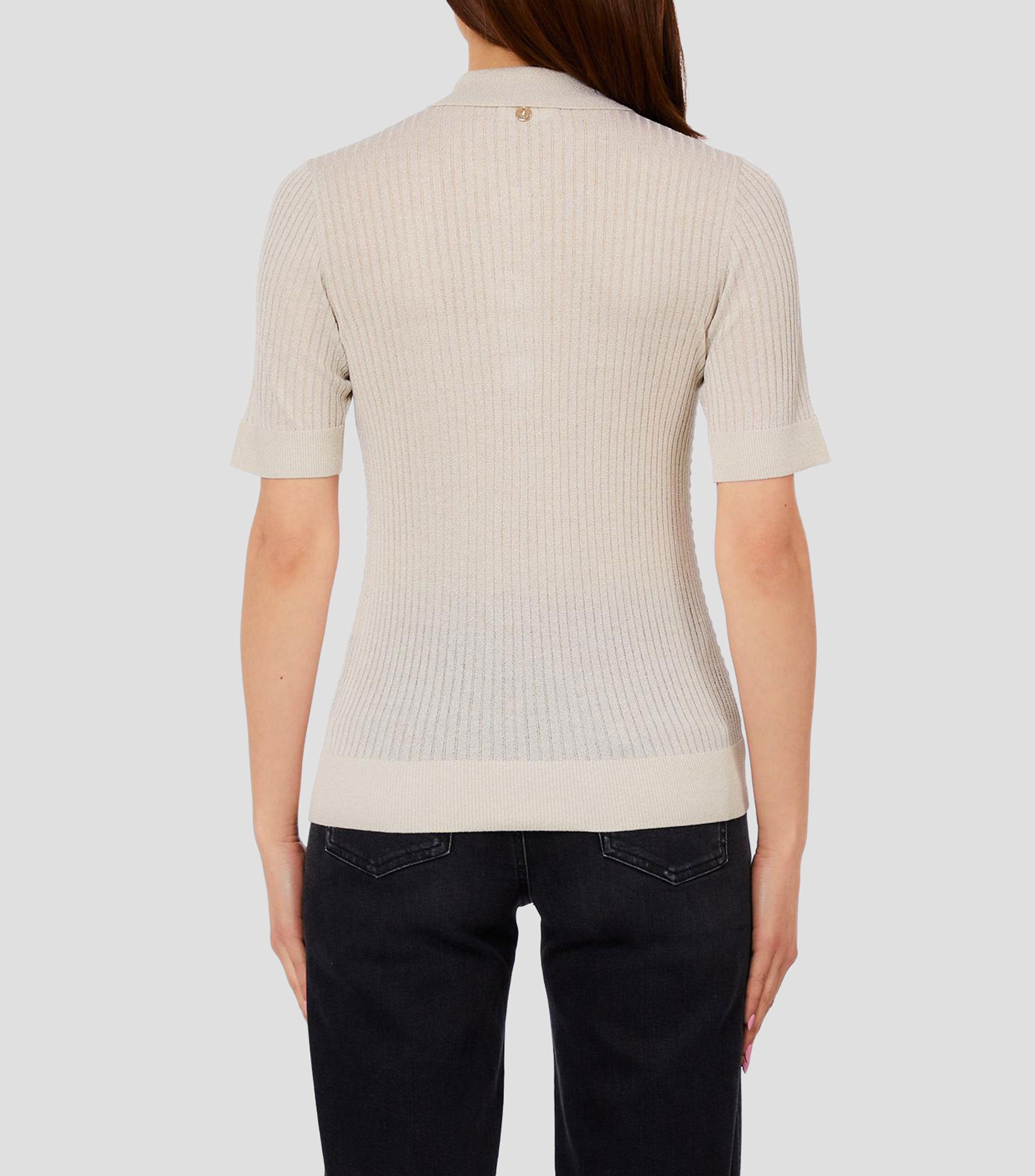 Suéter cuello tipo polo Mujer
