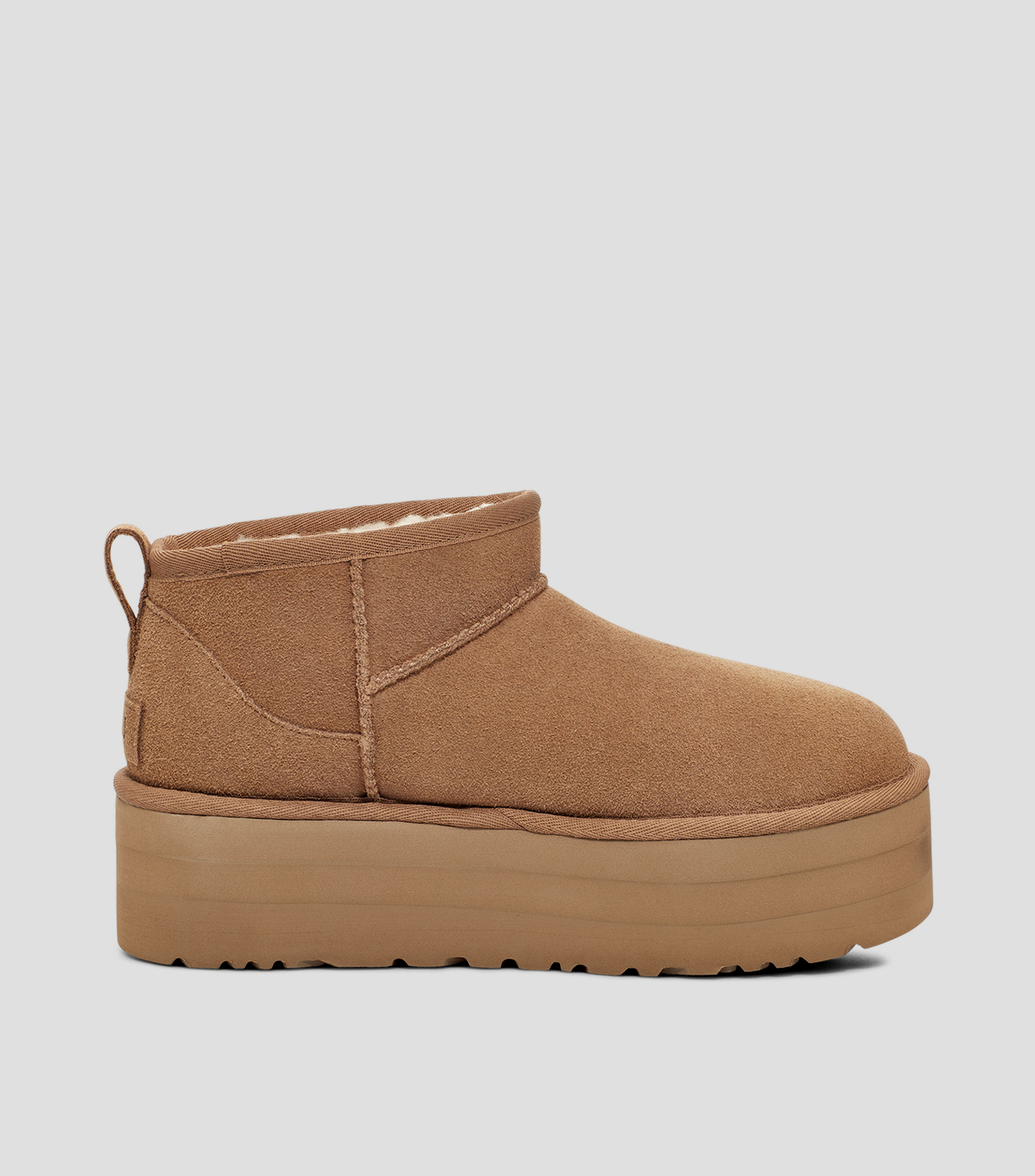 Botines ultra mini Classic Novelty en ante con plataforma Mujer