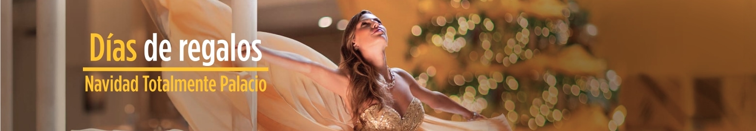 Mujer con vaestido color beige viendo al cielo con informecion de la campaña del lado izquierdo, Navidad dias de regalo4 2023 2023