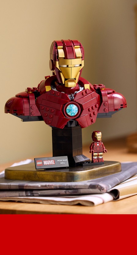 imagen de iron man de la marca LEGO