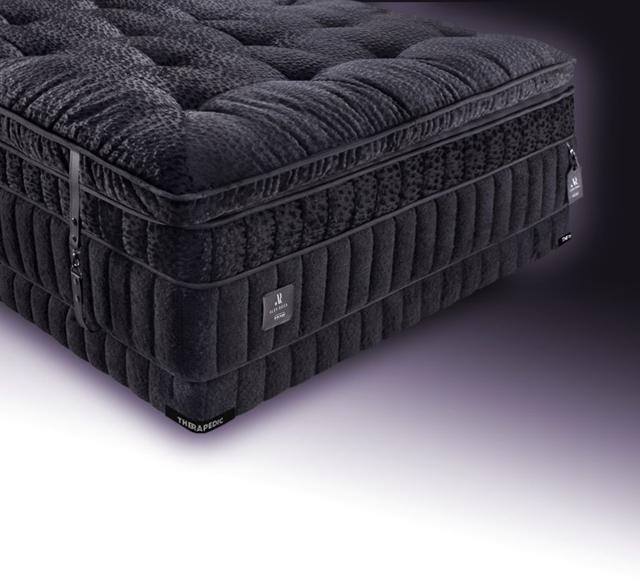 Imagen de colchon negro de la marca therapedic