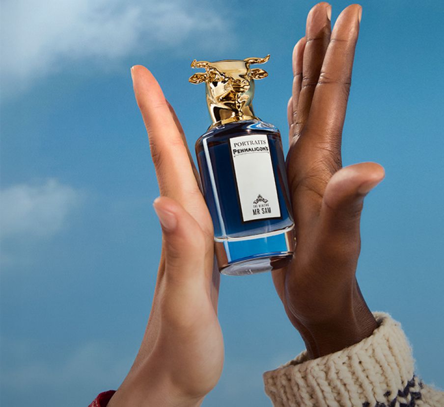 Imagen de locion con cabeza de toro de la marca PENHALIGON’S