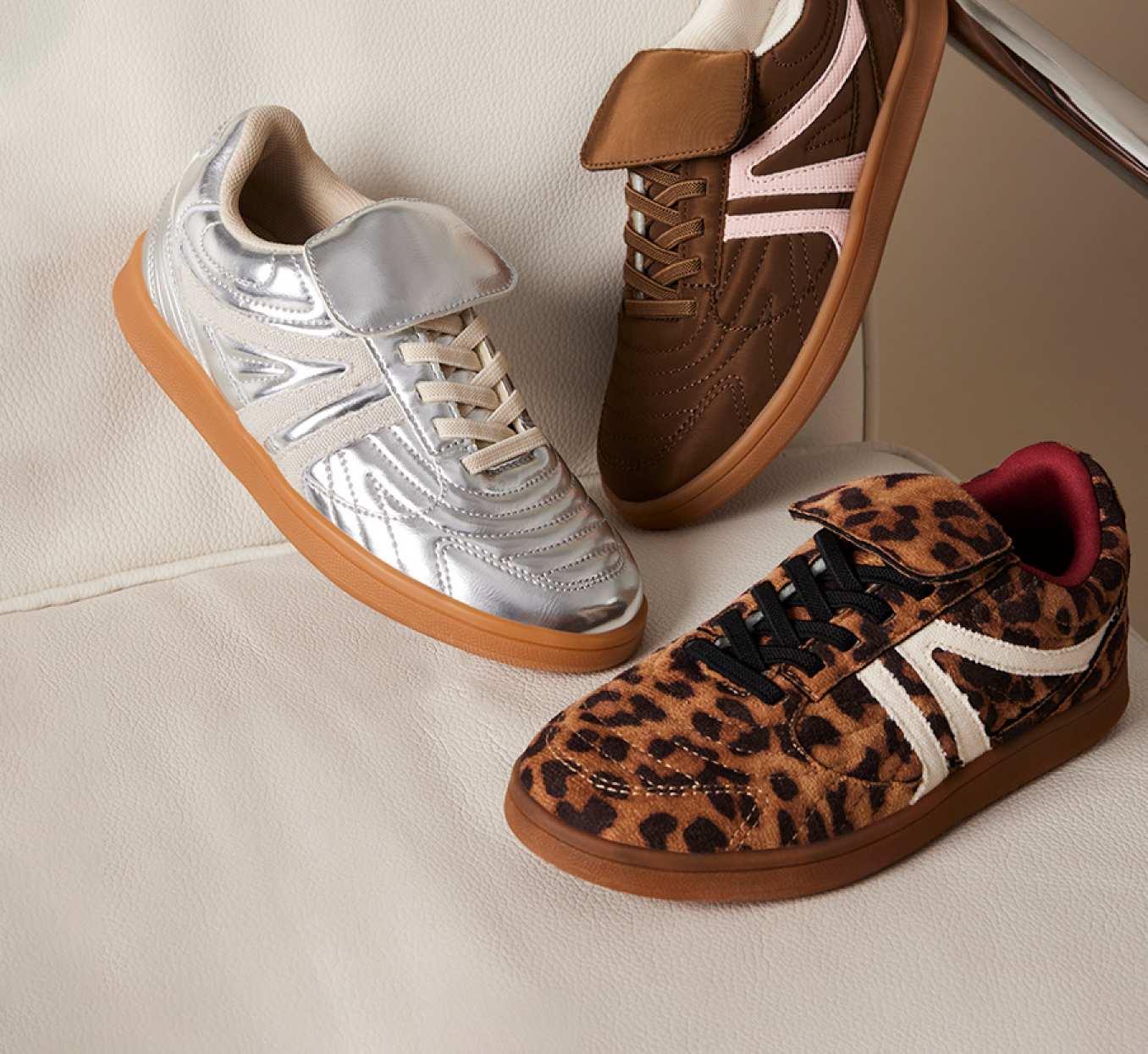 imagen de 3 tenis distintos modelos de la marca STEVE MADDEN