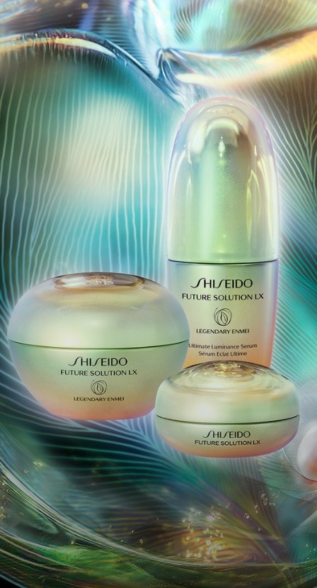 productos color dorados de la marca SHISEIDO