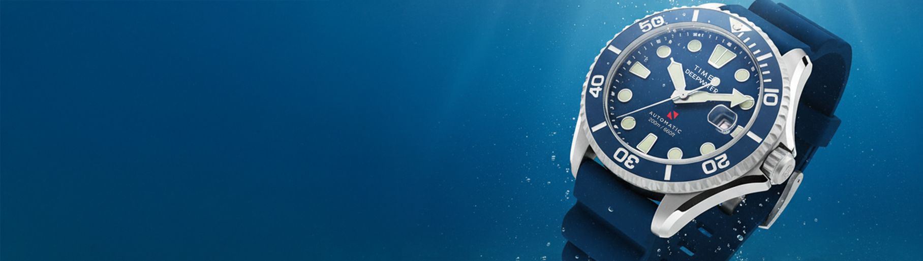 imagen de reloj azul con plata de la marca TIMEX