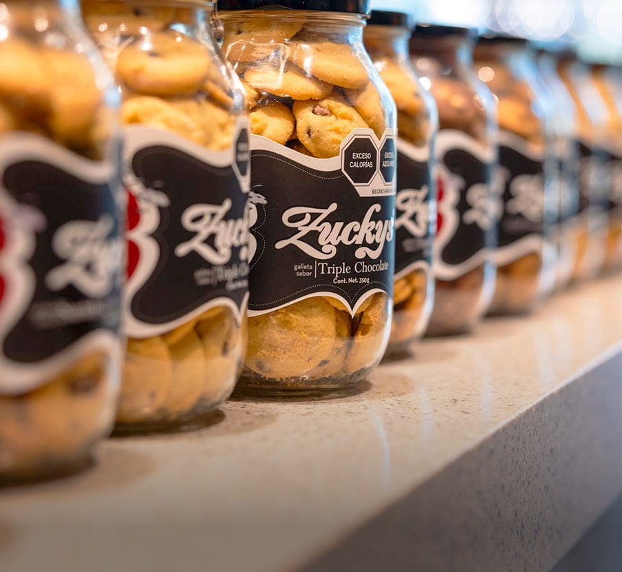 imagen de frasco de galletas de la marca ZUCKYS