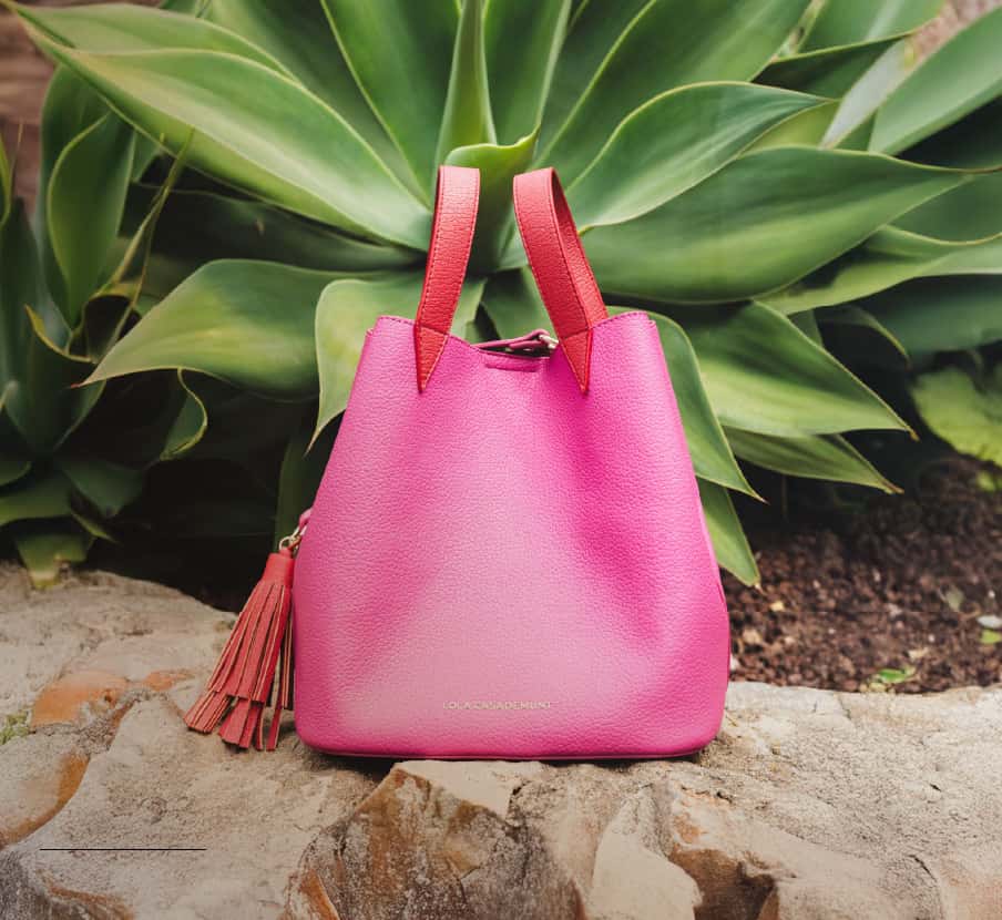 imagen de bolso rosa la marca LOLA CASADEMUNT