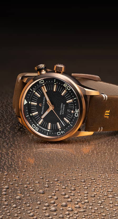 imagen de reloj dorado de la marca MAURICE LACROIX