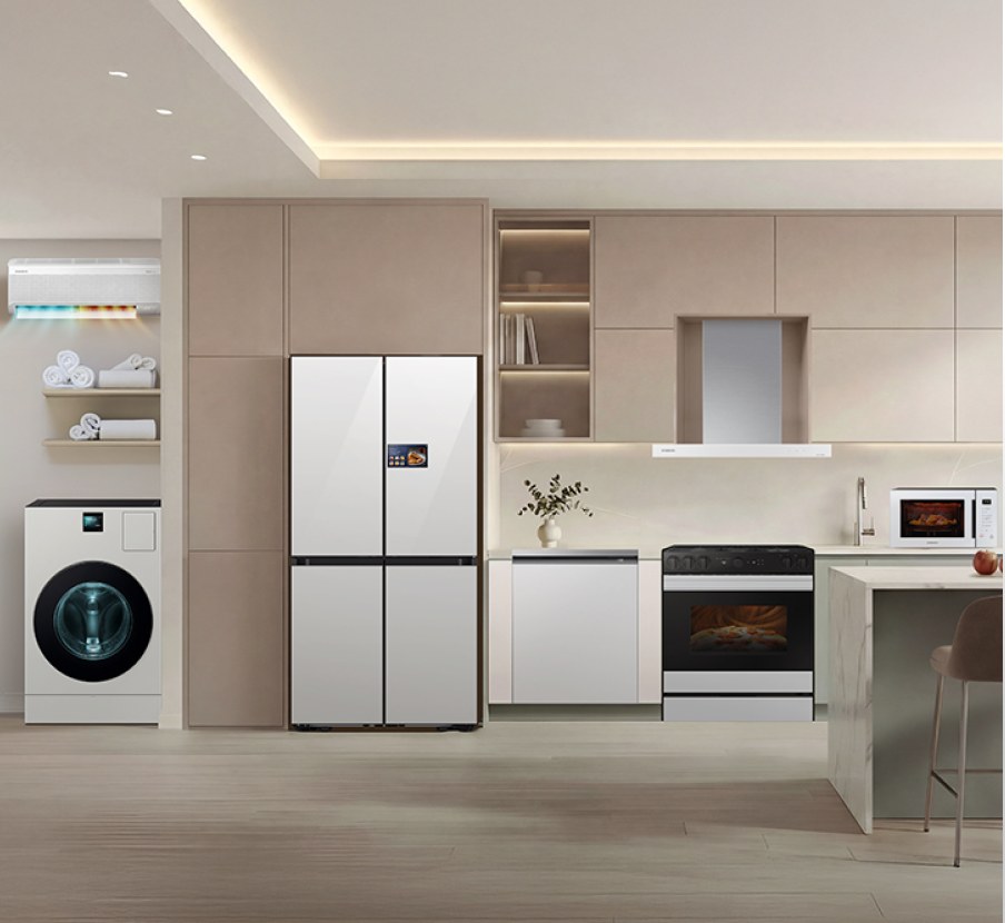 imagen de cocina con productos de la marca SAMSUNG