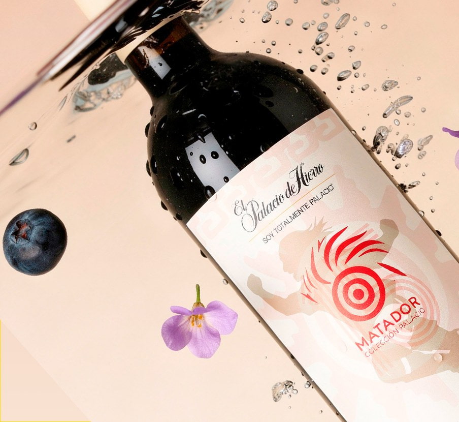 imagen de botella de vino negra GOURMET PALACIO