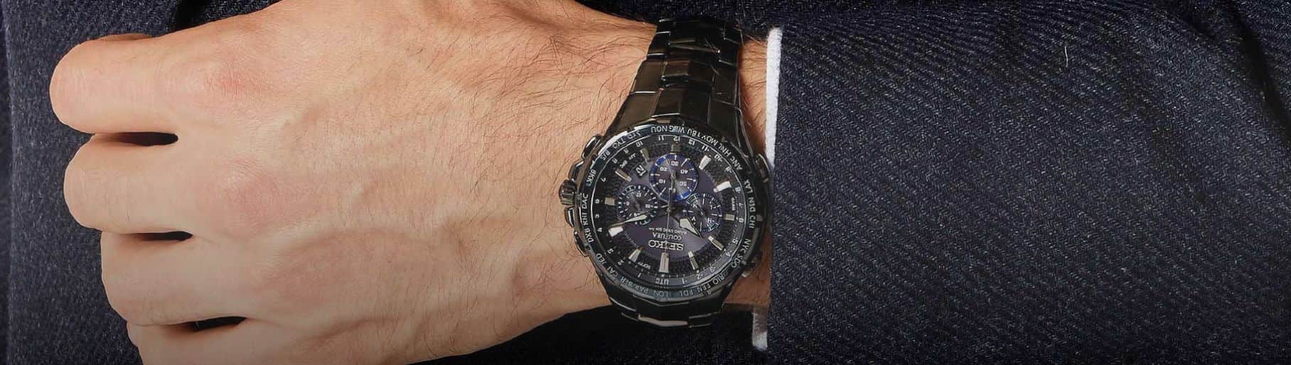imagen de reloj negro SEIKO