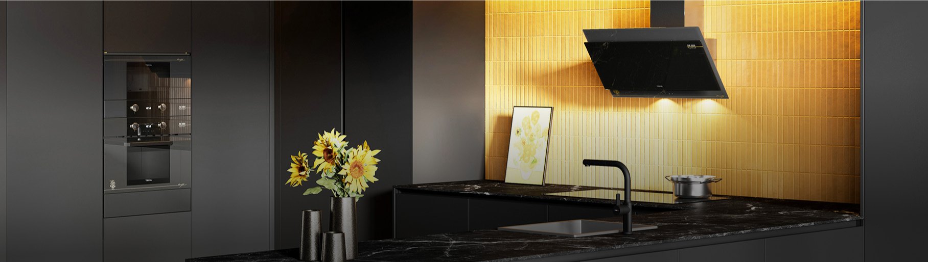 imagen de cocina con productos de la marca TEKA