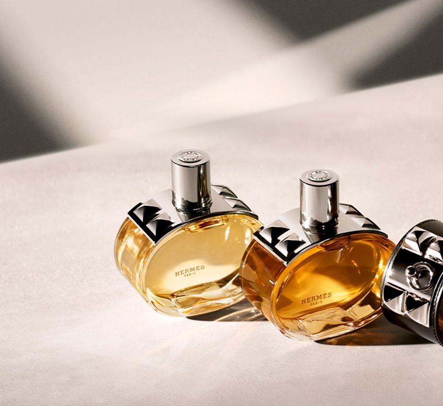 Imagen de dos lociones distintas de la marca, HERMES