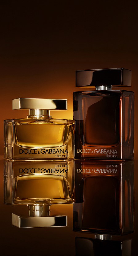 imagen de dos locione una dorada y una cafe de la marca DOLCE GABBANA