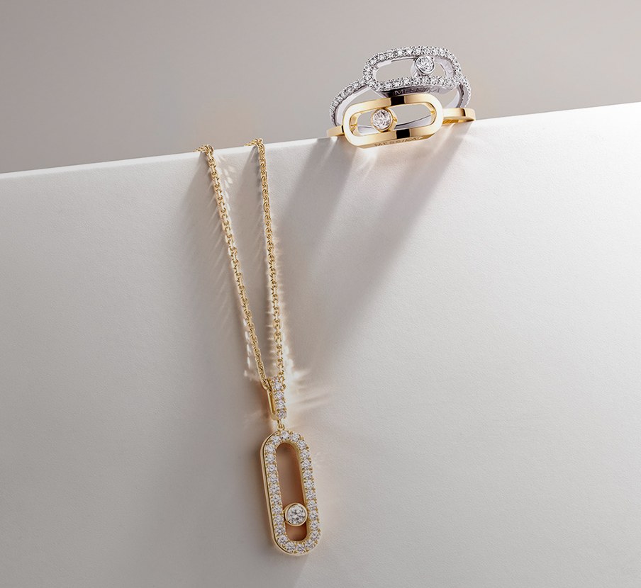 imagen de collar dorado de la marca MESSIKA