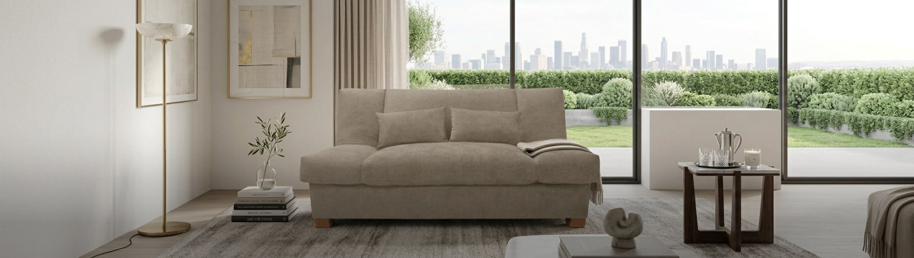 imagen de sofa color hueso de la marca VIOLANTI