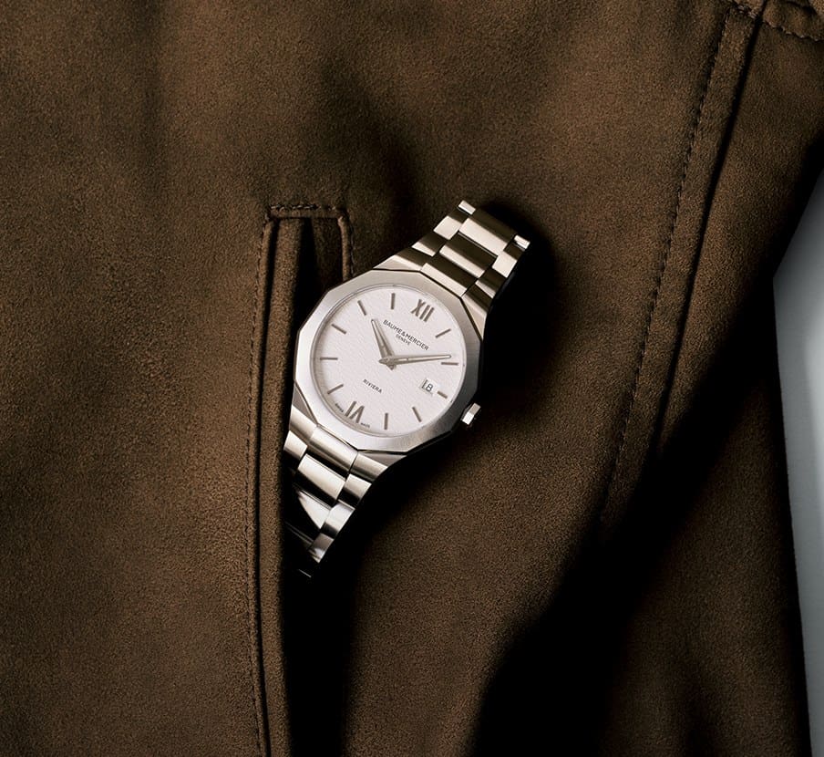 imagen dereloj plata de la marca BAUME & MERCIER