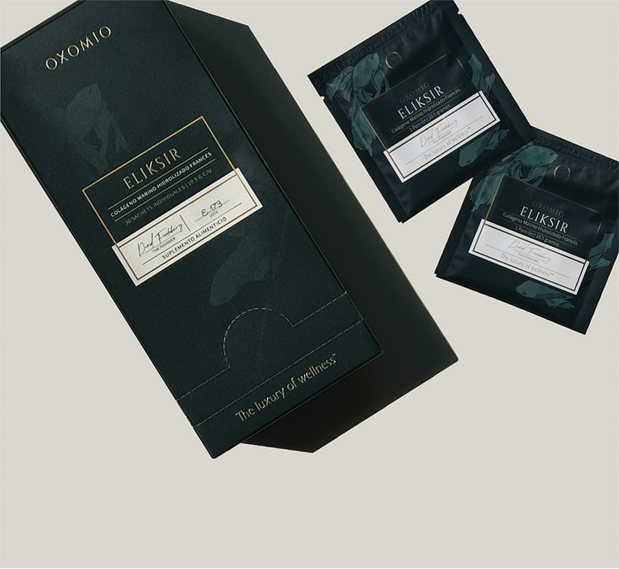 imagen de productosn cajas verdes de la marca OXOMIO