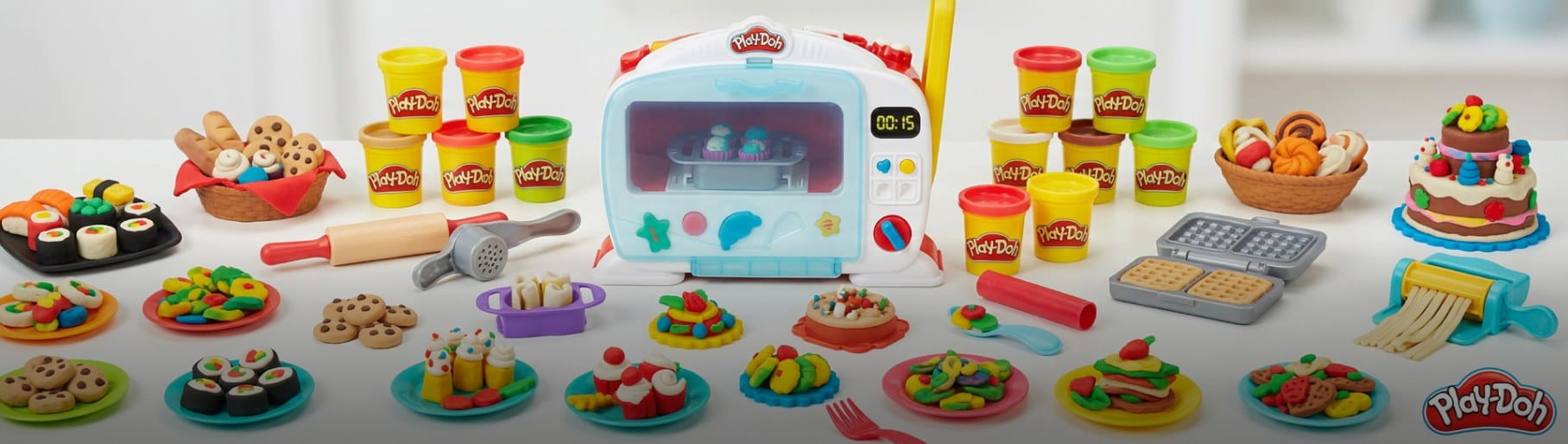 imagen de un set de plastilina PLAY DOH para preparar comida de la marca HASBRO 