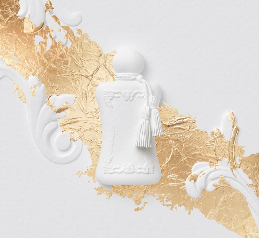 imagen botella de perfume blanca de la amrca PARFUMS DE MARLY