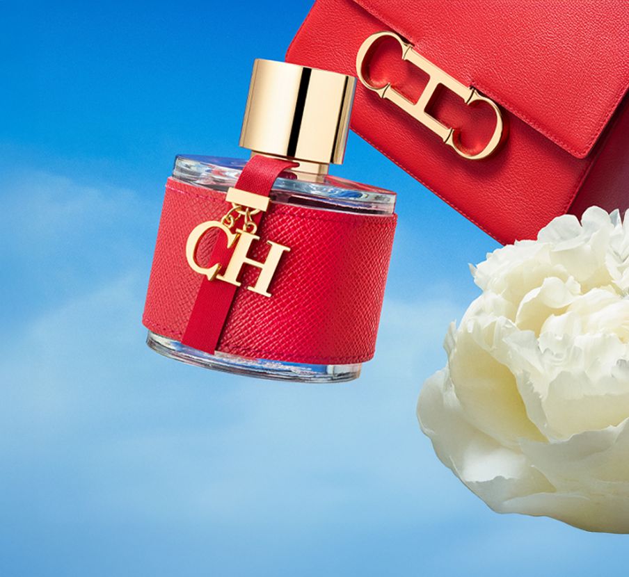 Imagen de botella de perfume rosa CAROLINA HERRERA