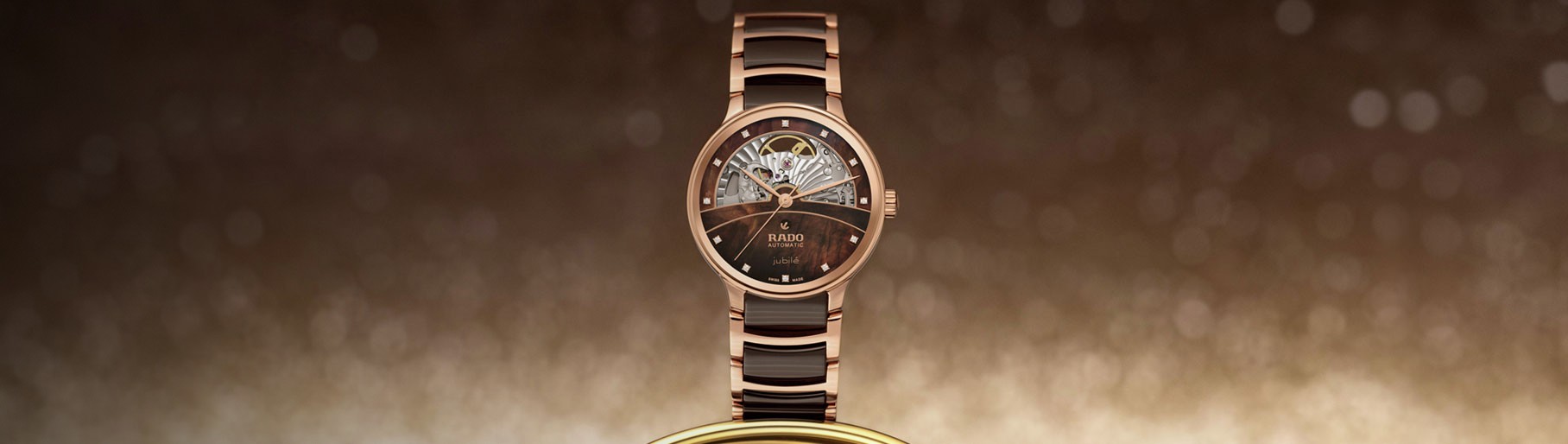Imagen de reloj negro con cobre RADO, RADO