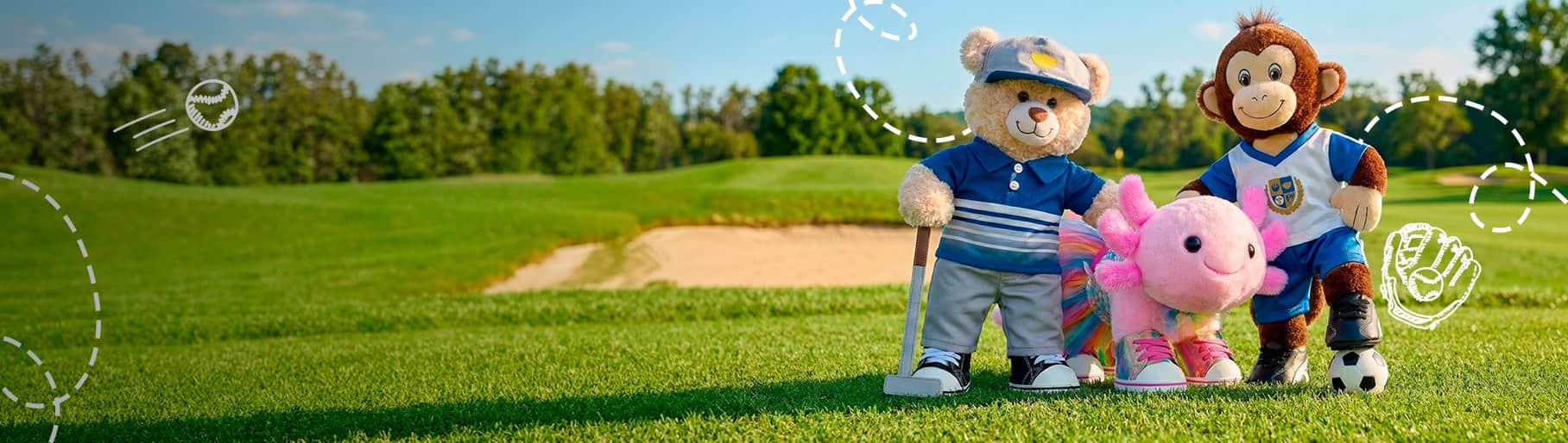 imagen de peluches de la marca BUILD BEAR 