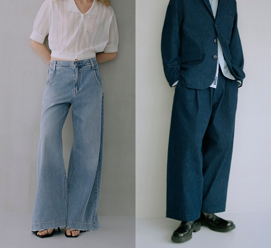 Imagen de mujeres con ropa azul de la marca lEVI’S
