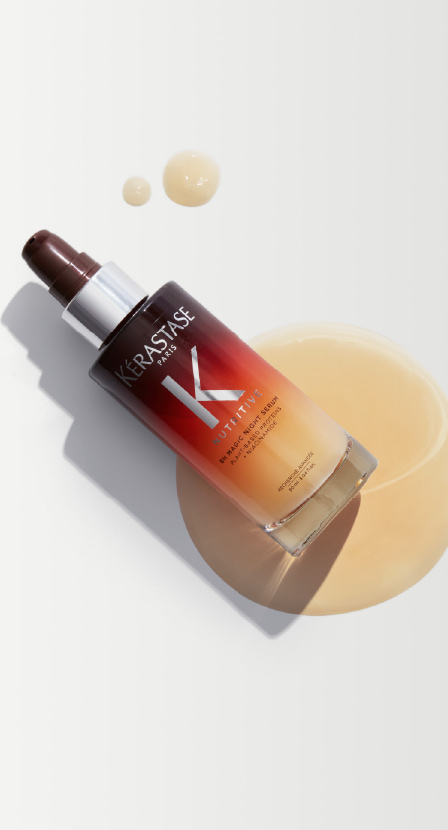 imagen de maquillaje cafe con beige de la marca KERASTASE