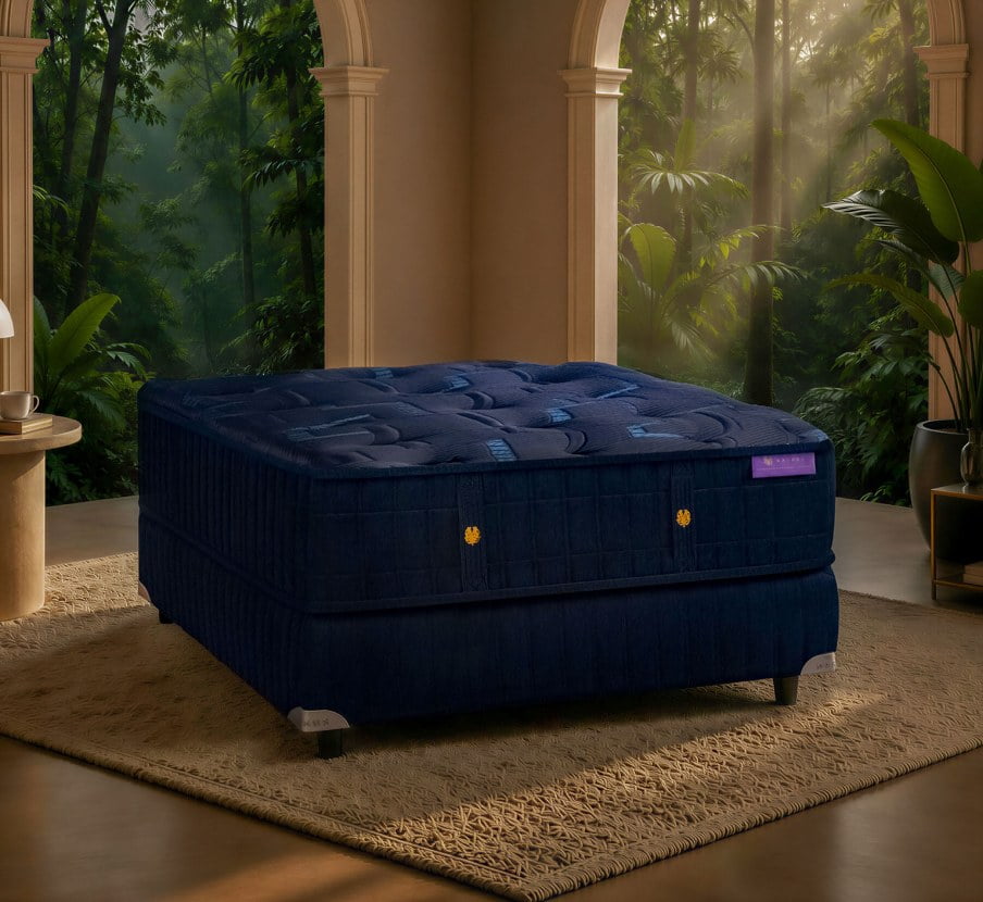 imagen de colchon azul de la marca MAGNUS