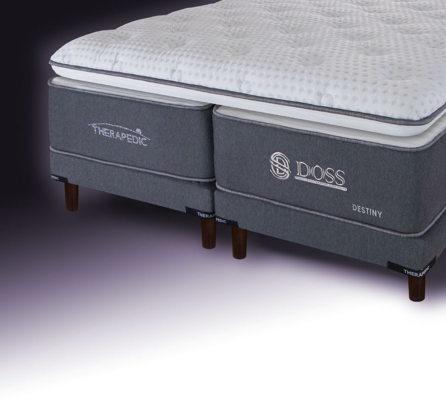 imagen de colchon blanco con gris de la marca THERAPEDIC