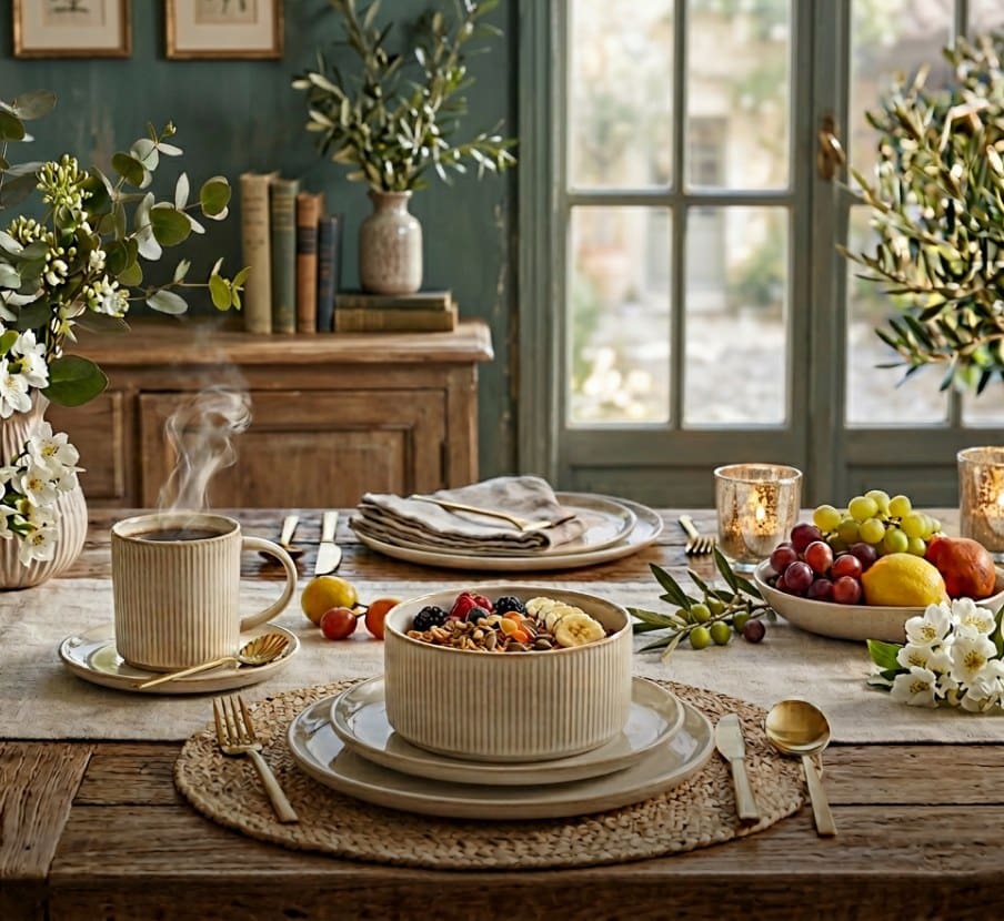imagen de mesa con articulos de la marca ROSTAN