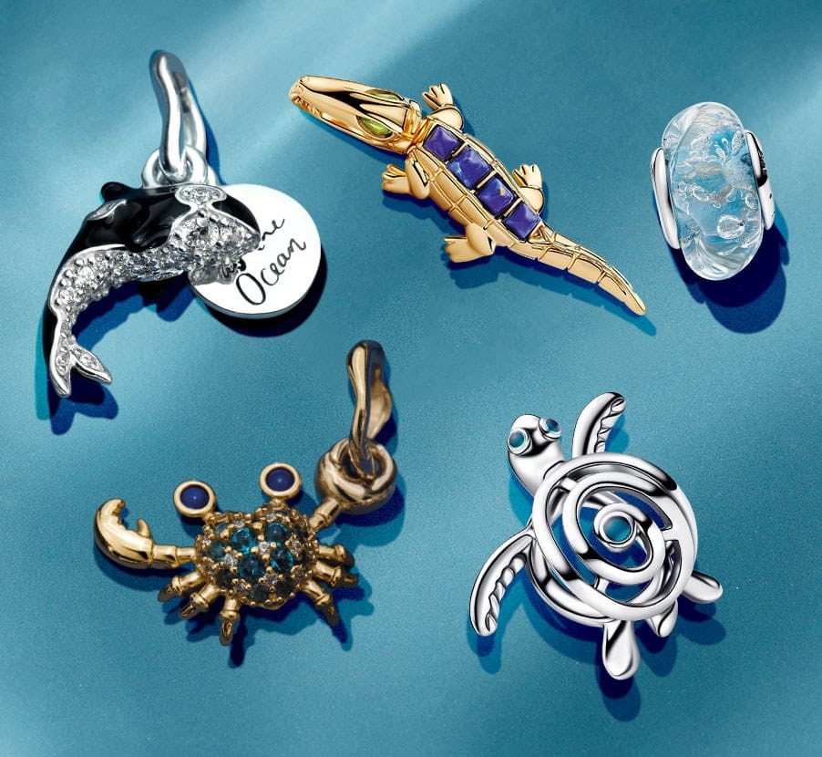 Imagen de charms de animales marinos de la marca PANDORA