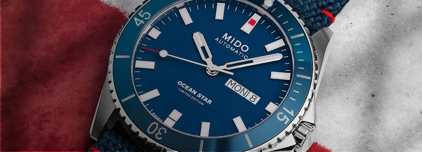 Reloj de la marca MIDO de color azul. Relojes finos hombre