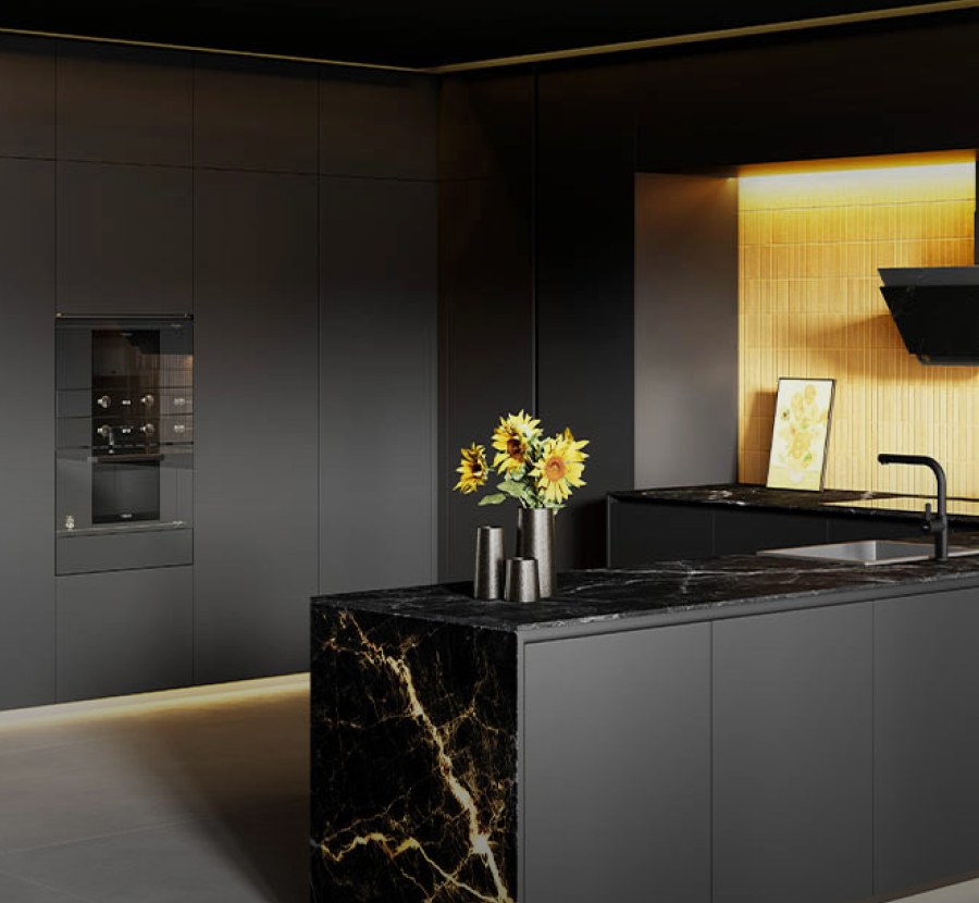 imagen de cocina con productos de la marca TEKA