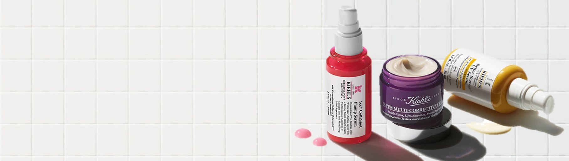 Imagen de tres productos diferentes de la marca KIEHL'S