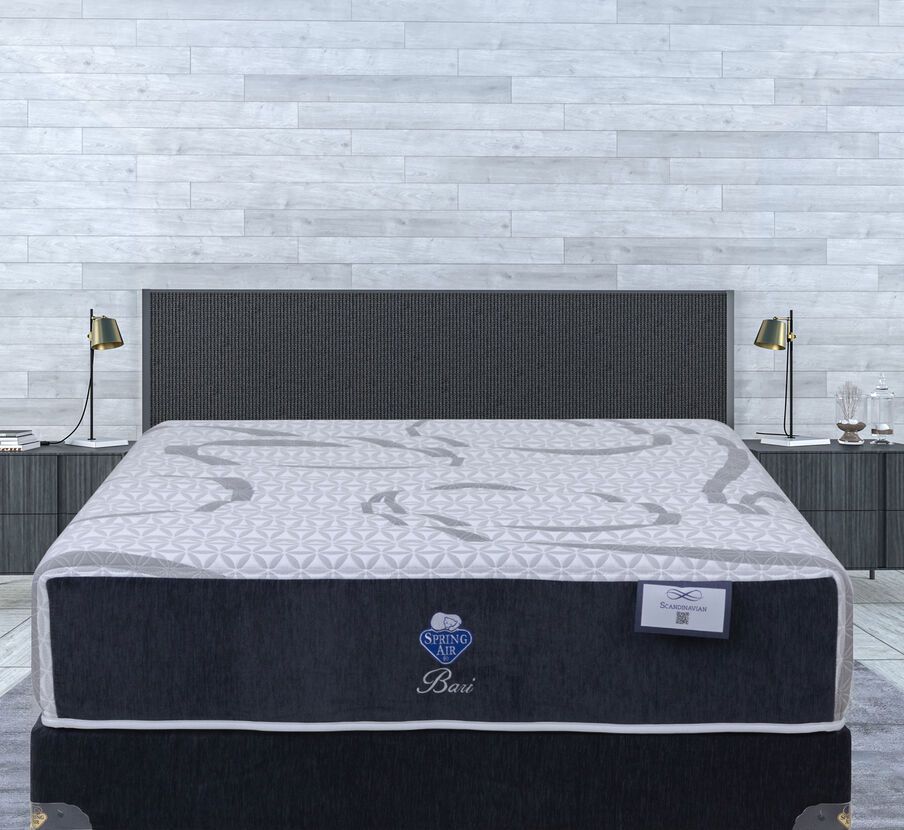 imagen de colchon blanco con negro de la marca SPRING AIR