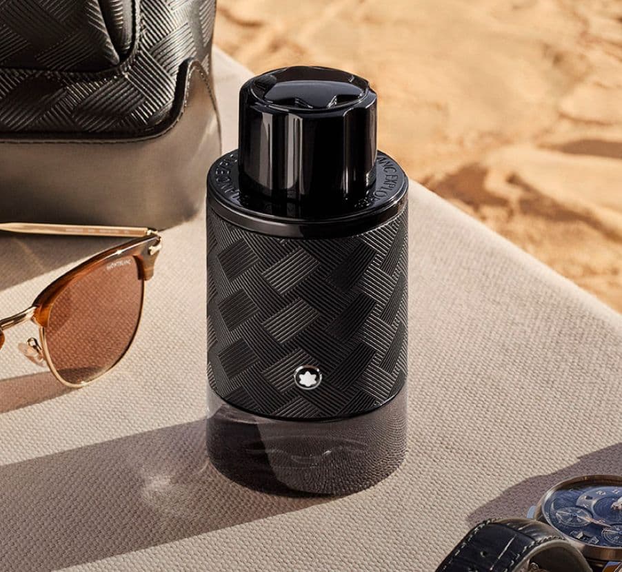 Imagen de lociones negra de la marca MONTBLANC