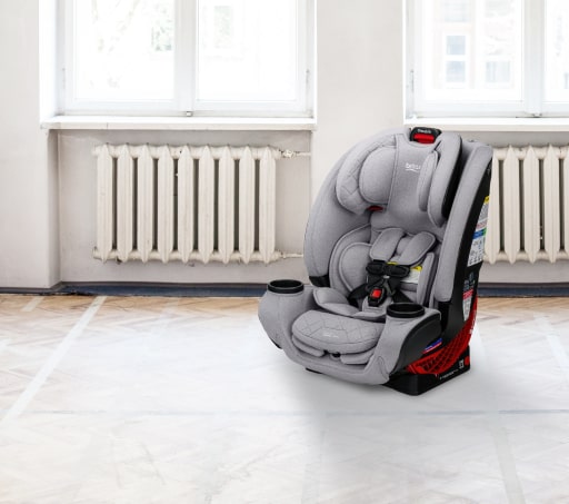 imagen de silla de seguridad para bebe color gris de la marca BRITAX