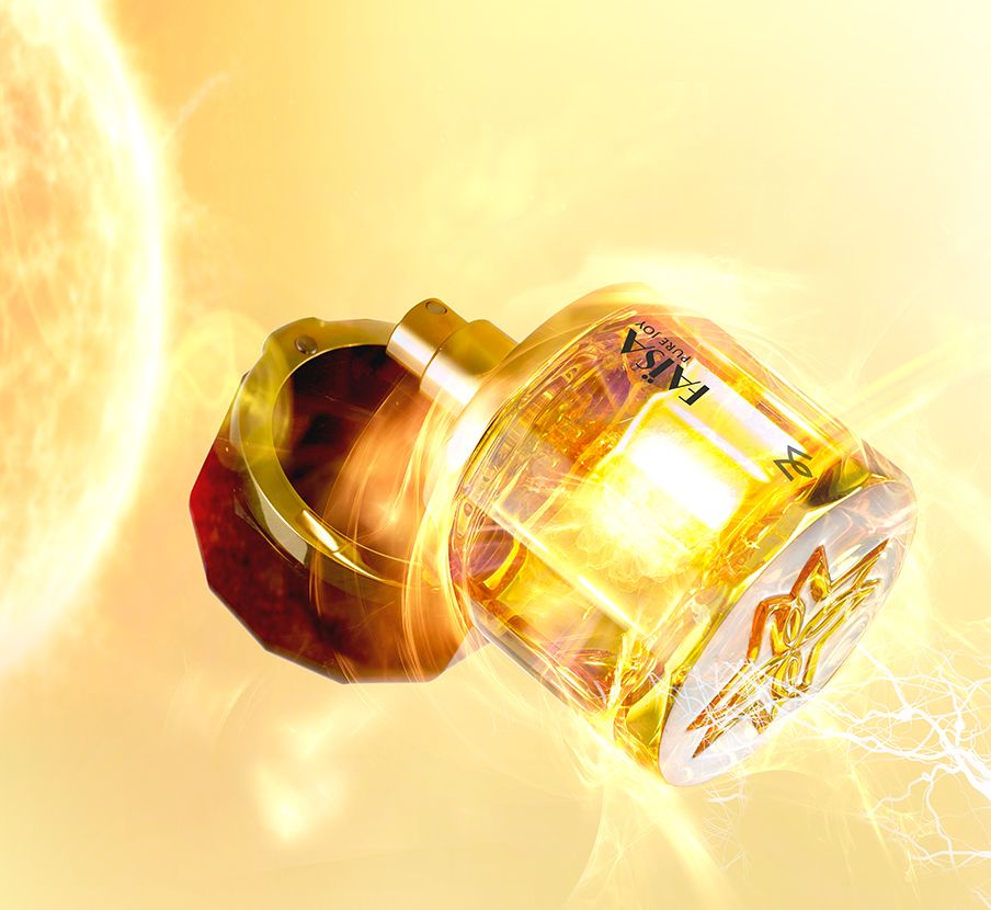 imagen de perfume color dorado de la marca RAMÓN MONEGAL