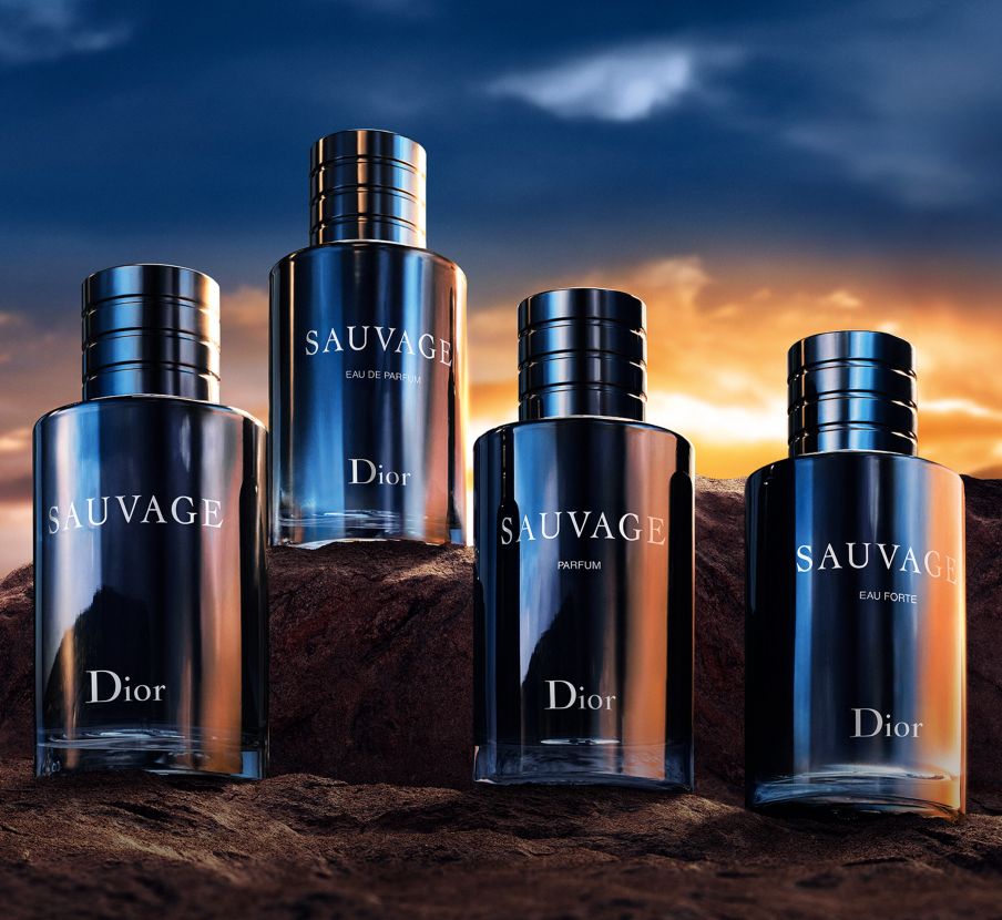 imagen de botellas de locion sauvage de la marca DIOR